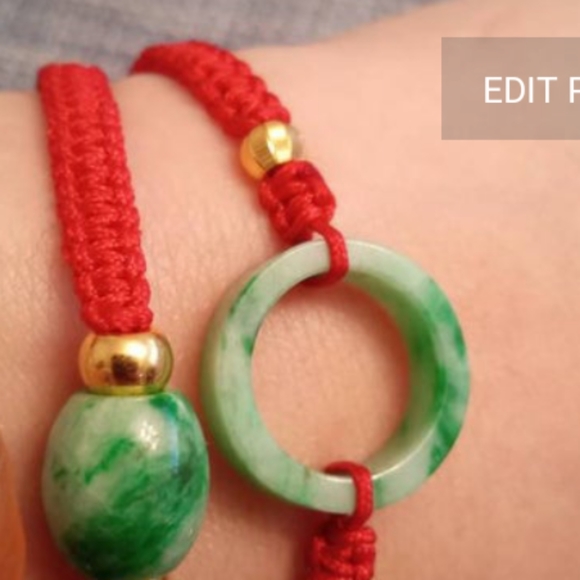 Natural Burmese Jadeite Jade and 24K Solid Gold Lu - Picture 5 of 5